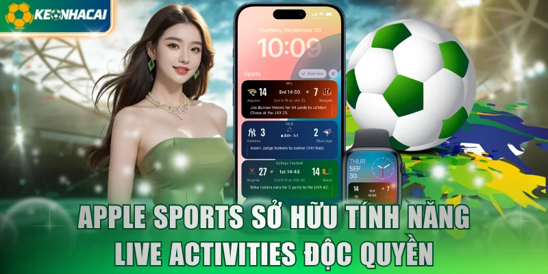 Apple Sports sở hữu tính năng Live Activities độc quyền