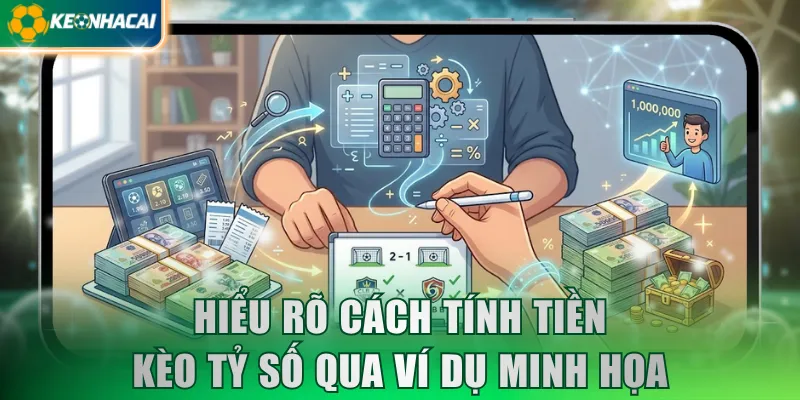 Hiểu rõ cách tính tiền kèo tỷ số qua ví dụ minh họa