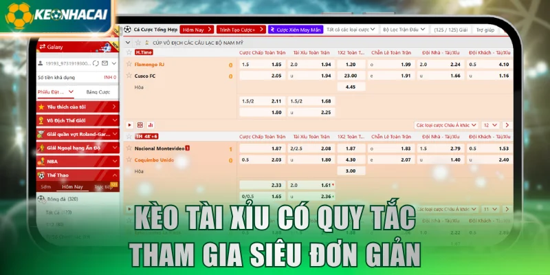 Kèo tài xỉu có quy tắc tham gia siêu đơn giản
