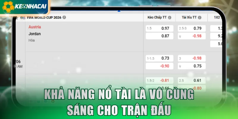Khả năng nổ Tài là vô cùng sáng cho trận đấu