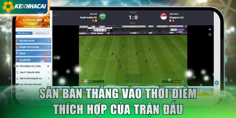 Săn bàn thắng vào thời điểm thích hợp của trận đấu