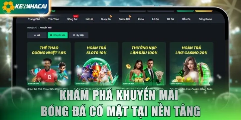 Khám phá khuyến mãi bóng đá có mặt tại nền tảng