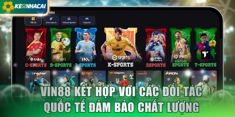 VIN88 kết hợp với các đối tác quốc tế đảm bảo chất lượng